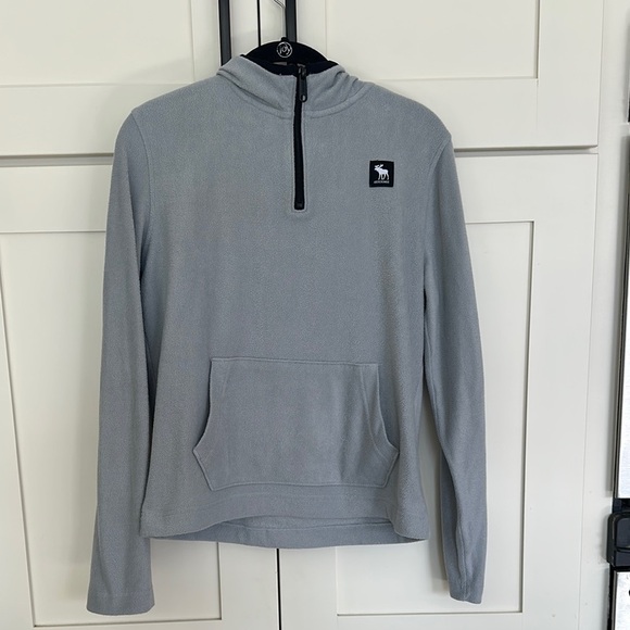 Abercrombie & Fitch Fleece Quarter Zip Hoodie - Picture 2 of 12